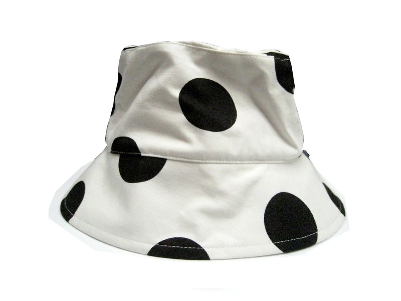 MaryWil wild hat - small white spots - หมวก - วัสดุอื่นๆ ขาว