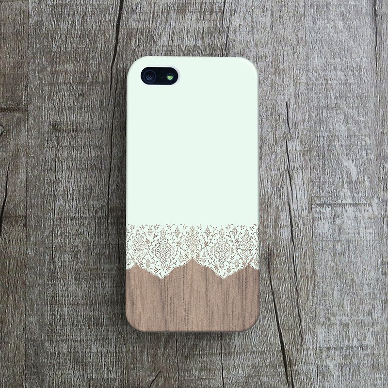 OneLittleForest - Original Mobile Case - iPhone 5, iPhone 5c, iPhone 4- lace stitching - Phone Cases - Plastic Green