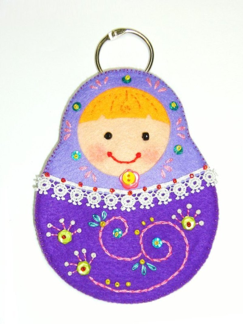 Russian Doll Card Set #008 - ID & Badge Holders - Other Materials Purple