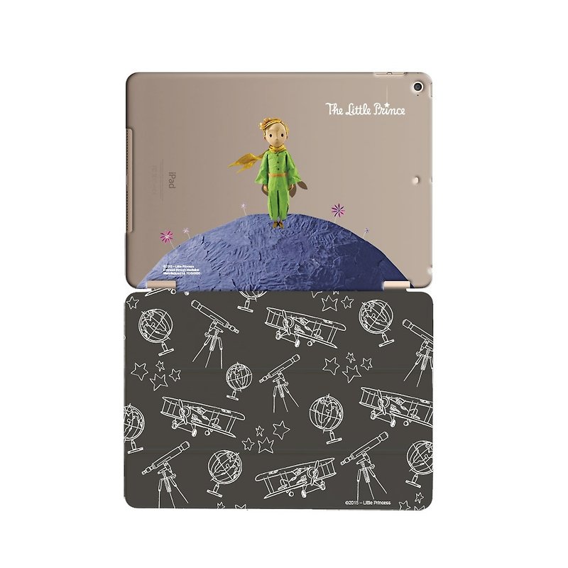 小王子電影版授權系列-【小王子的異想世界】《 iPad / iPad Air 》水晶殼＋Smart Cover（磁桿） - 平板/電腦保護殼 - 塑膠 黑色