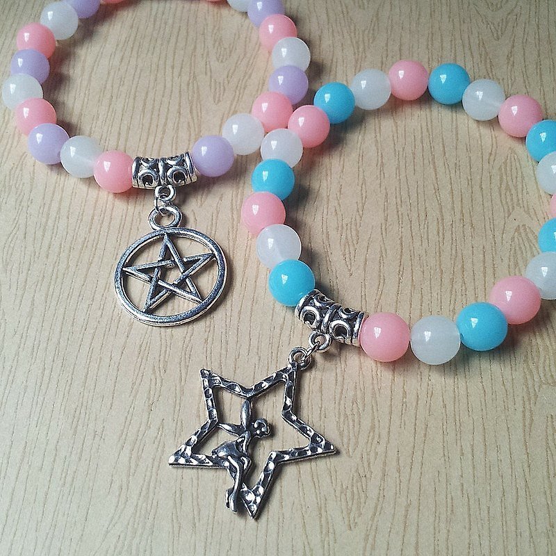 Alice Beard Little Star - Glow star ★ beaded bracelet - Bracelets - Other Materials 
