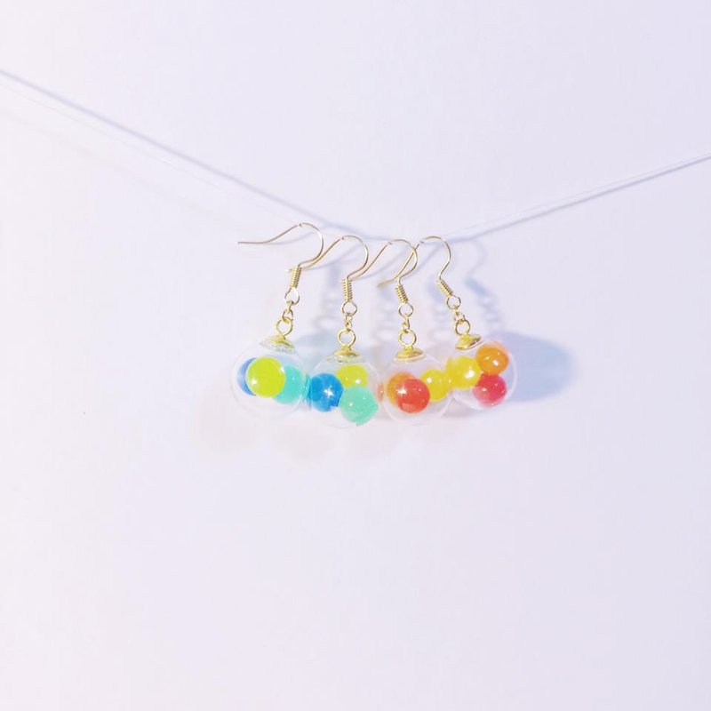 【 パレット調色盤∵ earrings 】 - 耳環/耳夾/耳骨夾 - 其他金屬 