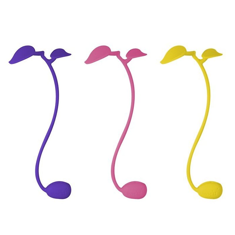 Vacii Sprout 捲線器-茄紫&櫻紅&黃 - 其他 - 矽膠 藍色