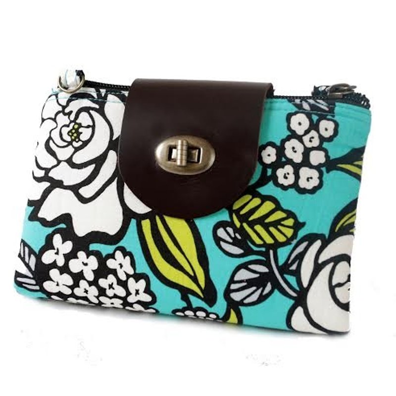 Small Travel Bag (Orchid White) - Leather Canvas Messenger Bag/Passport Mobile Phone Case - กระเป๋าแมสเซนเจอร์ - วัสดุอื่นๆ สีน้ำเงิน