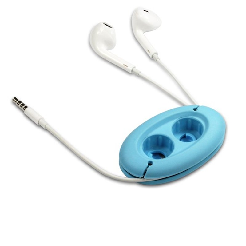 【CARD】MH2 高音質耳塞式重低音3.5mm耳機收納組(藍色)/含創意強力磁扣 - 耳機保護套/殼 - 塑膠 綠色