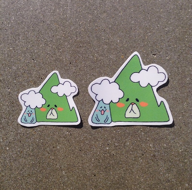Pista丘拉風貼紙-山裡有熊 - Stickers - Waterproof Material Green