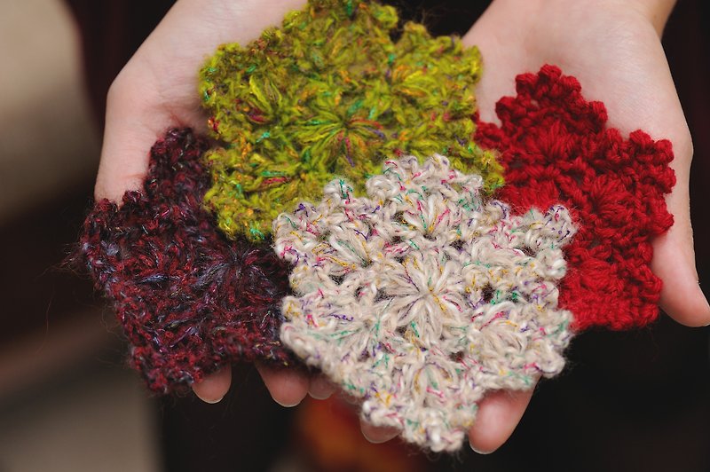 To be continued | Snowflake Coaster Crochet Afternoon Tea Yarn Handmade - ที่รองแก้ว - วัสดุอื่นๆ 