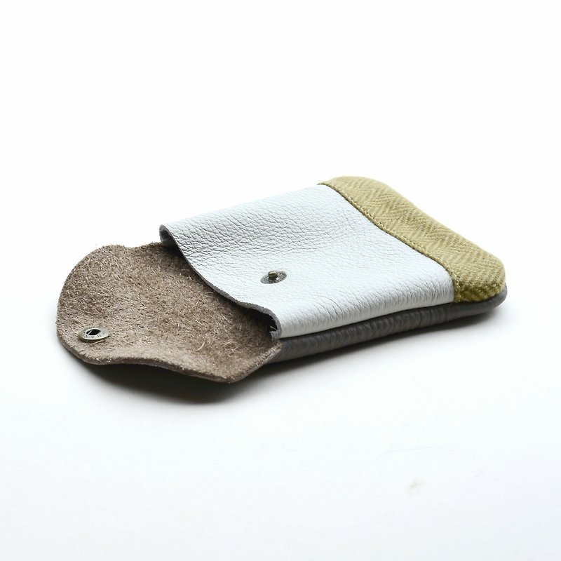 [マニュアル]総合レモンジュースの女性ハン小さな財布、ヘッドフォン、コイン、破片を置くことができます - ヘッドホン・イヤホン - 革 ホワイト