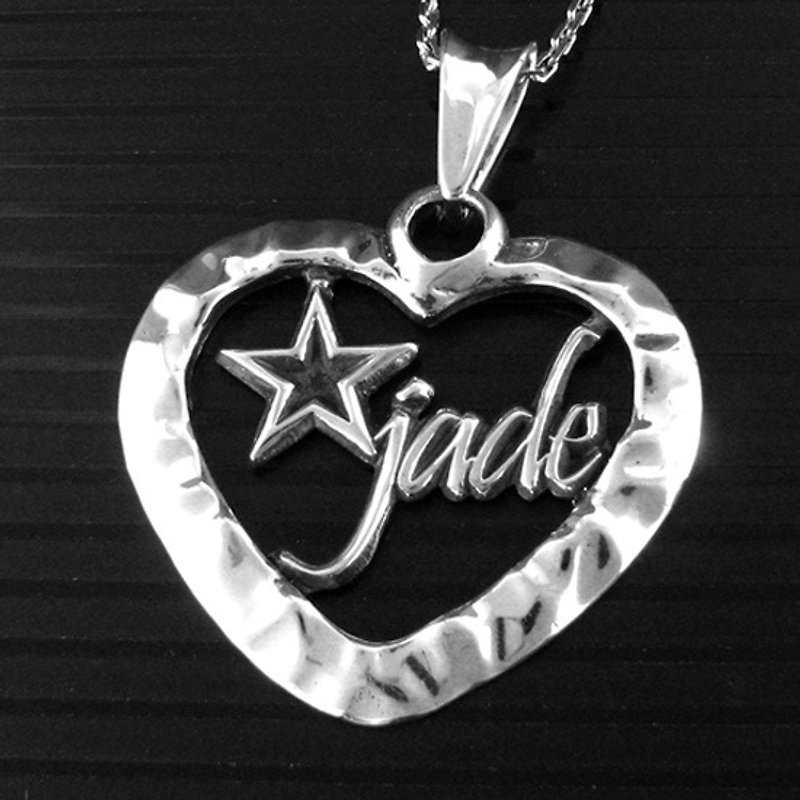 Customized .925 Sterling Silver Jewelry PH00012-Heart Pendant - สร้อยคอ - โลหะ 