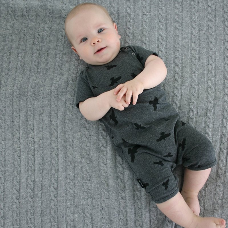 [Nordic children's clothing] Icelandic organic cotton bag fart dark gray - Baby Gift Sets - Cotton & Hemp Gray