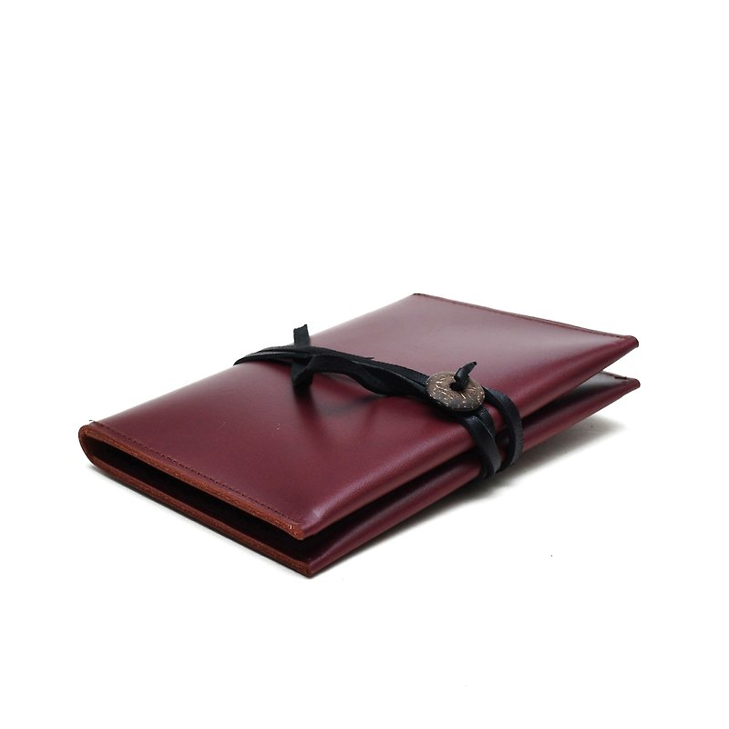 [Ye Ye’s Entry Pass] Cowhide passport holder, leather passport holder, must-have custom lettering for travel abroad, as a gift, ethnic wind around the rope - Passport Holders & Cases - Genuine Leather Red