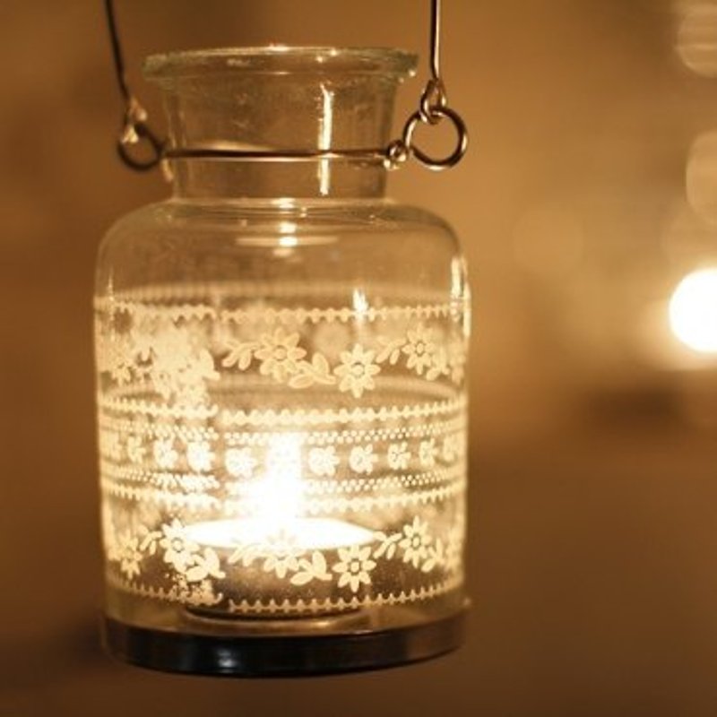 British n & amp; kuku painted glass candle chandelier - โคมไฟ - ขี้ผึ้ง 