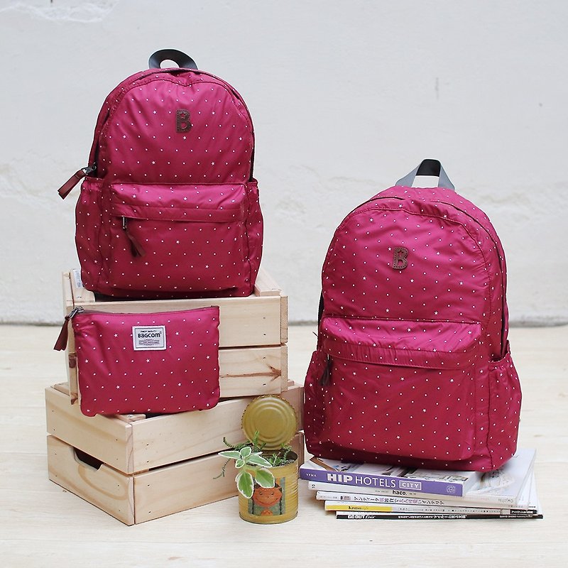 Mildred MINI Storage Backpack_red_100422 - กระเป๋าเป้สะพายหลัง - เส้นใยสังเคราะห์ สีแดง