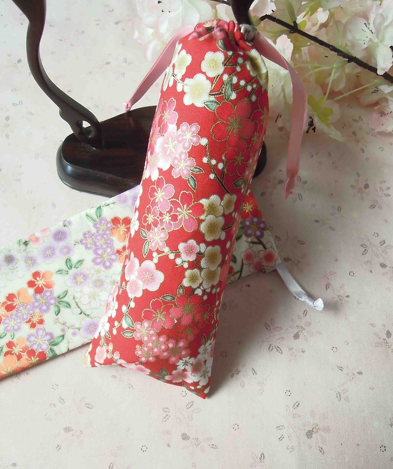 Longyun Pavilion - double flower and wind handmade hairpin bag storage bag - เครื่องประดับผม - วัสดุอื่นๆ 