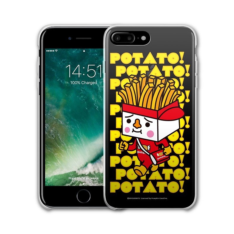 AppleWork iPhone 6/7/8 Plusオリジナル保護ケース - 豆腐チップPSIP-290 - スマホケース - プラスチック イエロー
