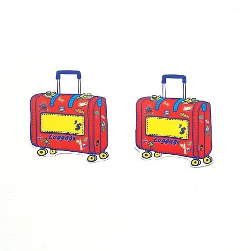 1212 fun design waterproof stickers funny stickers everywhere - this is who suitcase - Stickers - Waterproof Material Red