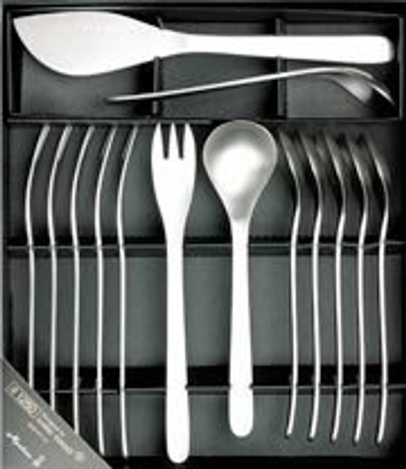 Yoo Chong Li fruit fork / teaspoon / butter knife 14 group - Cutlery & Flatware - Other Metals 
