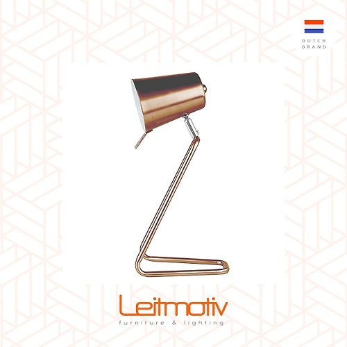 Leitmotiv Table lamp Z - copper satin finish - Shop urlifestyle Lighting -