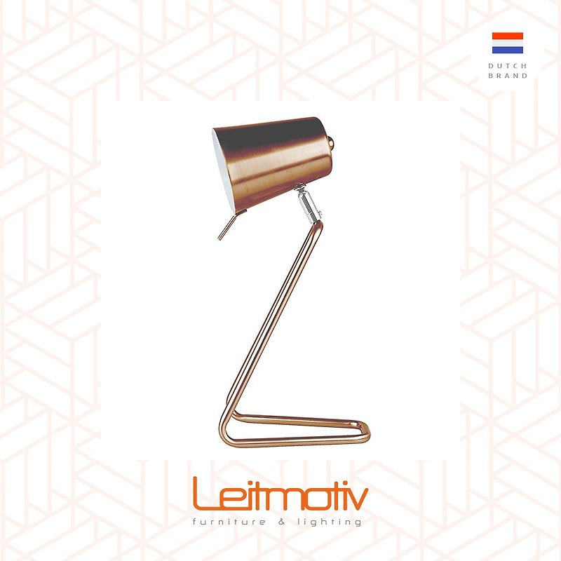Leitmotiv Table lamp Z - copper satin finish - Lighting - Other Metals Brown