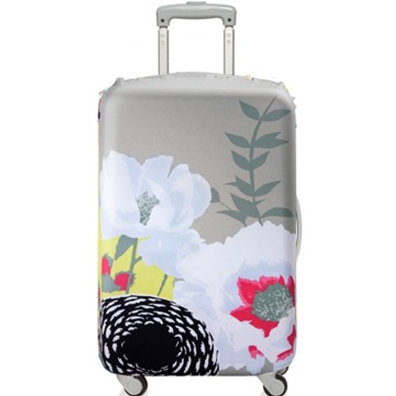 LOQI luggage cover│Peony【M size】 - กระเป๋าเดินทาง/ผ้าคลุม - วัสดุอื่นๆ สีเทา