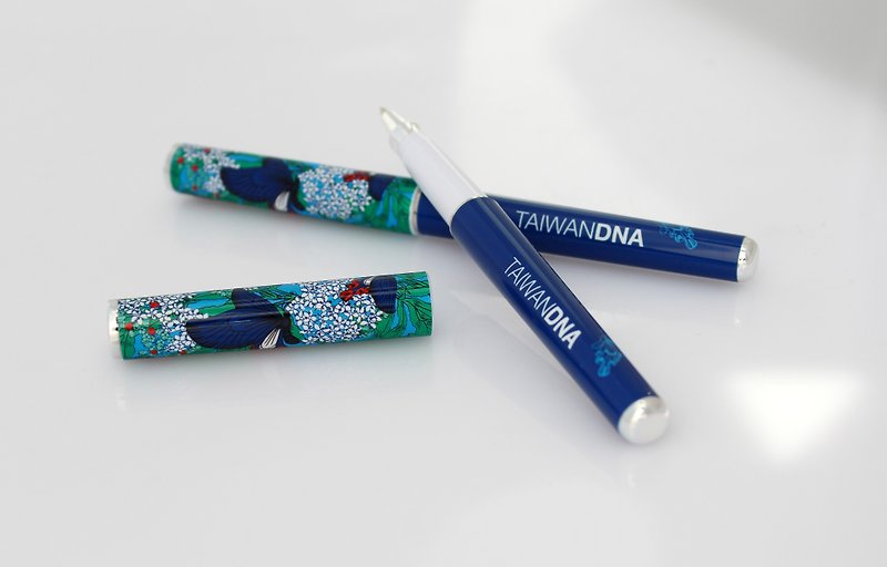 臺灣DNA鋼珠筆-臺灣寬尾鳳蝶 - 鋼珠筆 - 塑膠 藍色