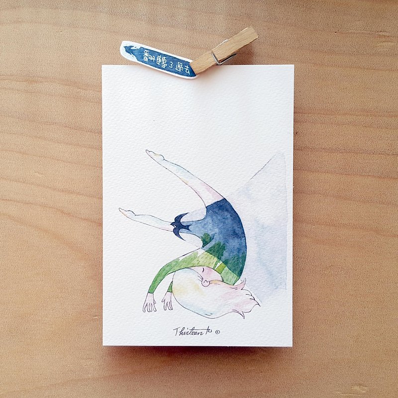 {139}Overturn，illustration postcard - การ์ด/โปสการ์ด - กระดาษ สีน้ำเงิน