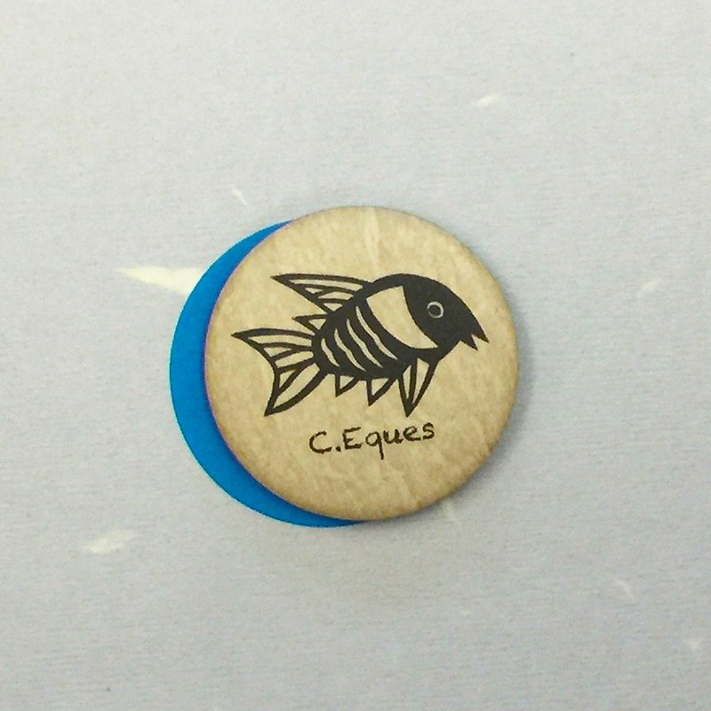 Corydoras' Button Badge - C.Eques - เข็มกลัด/พิน - พลาสติก สีกากี