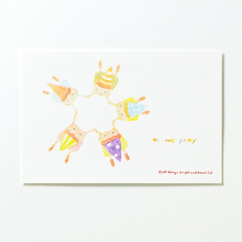 Pray Postcard - Cards & Postcards - Paper Multicolor