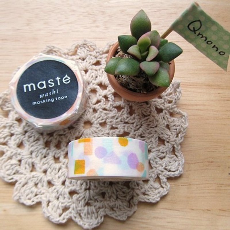 maste Masking Tape 和紙膠帶 Multi【幾何-紫 (MST-MKT19-PL)】 - 紙膠帶 - 紙 多色