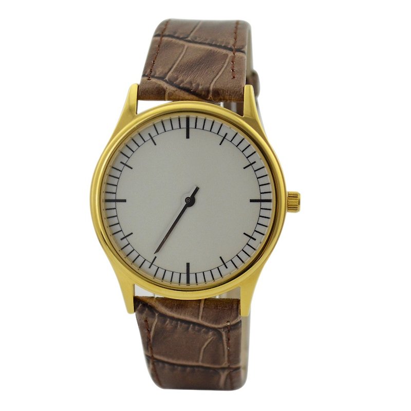 聖誕禮物 - 慢活(Slow time) 手錶 - 中性設計 - 全球免運費 - 女錶 - 其他金屬 金色