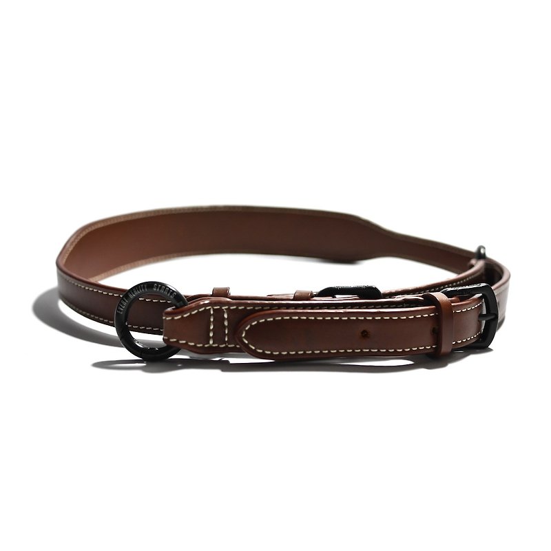 Brown leather wide strap - long (bag strap / belt / camera strap / leather handle) - ขาตั้งกล้อง - หนังแท้ สีนำ้ตาล
