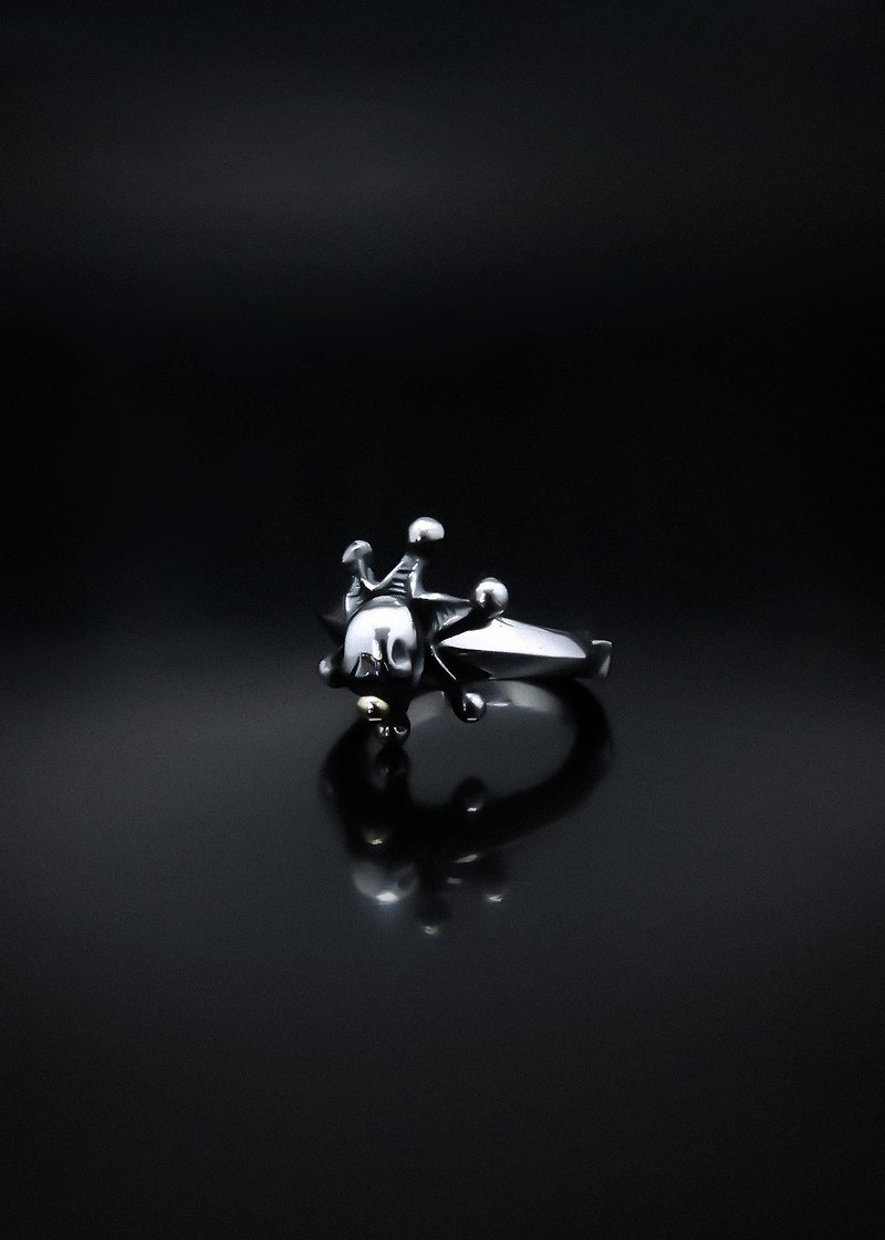 Joker Skull Ring | Circus Collection | Joker Skull Ring (S) - General Rings - Sterling Silver Silver