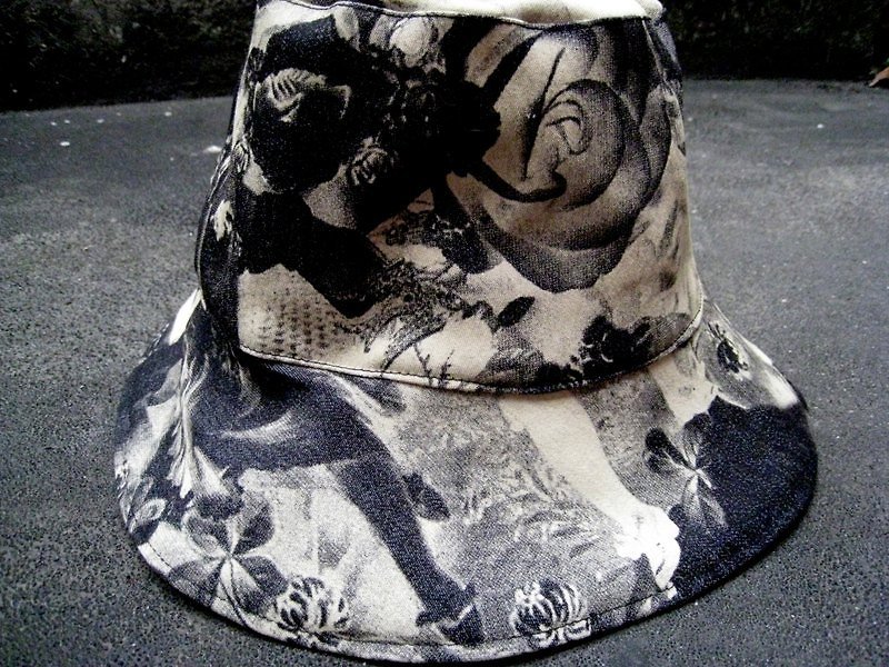 MaryWil Bucket Hat-Black Denim - หมวก - วัสดุอื่นๆ สีดำ
