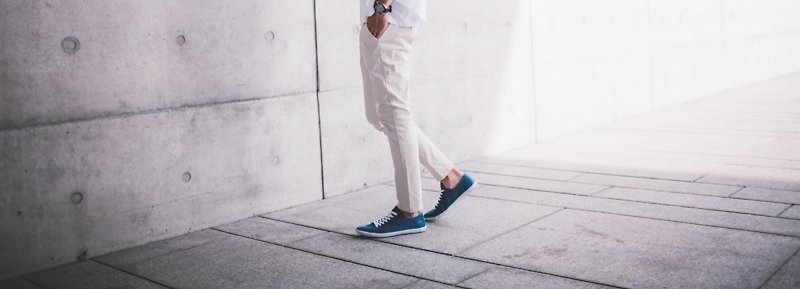 Lazy 經典版型   20米藍   男生款 - 男休閒鞋 - 環保材質 藍色