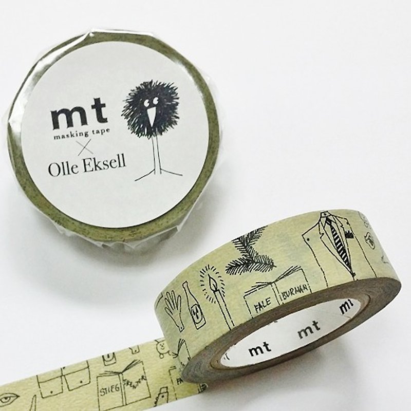 mt and paper tape Nordic series Olle Eksell [Olles Notebook (MTOLLE07)] - Washi Tape - Paper Gray