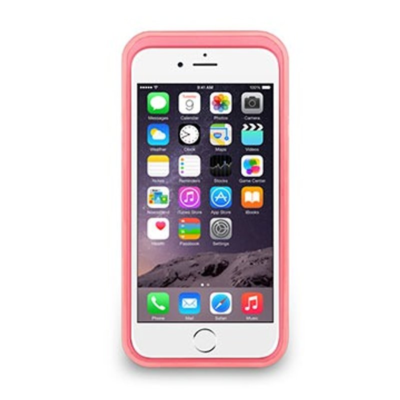 iPhone6 / 6s-The Trim Series-Contrast Color Vertical Protective Frame-Protection Upgrade - Phone Cases - Plastic Pink