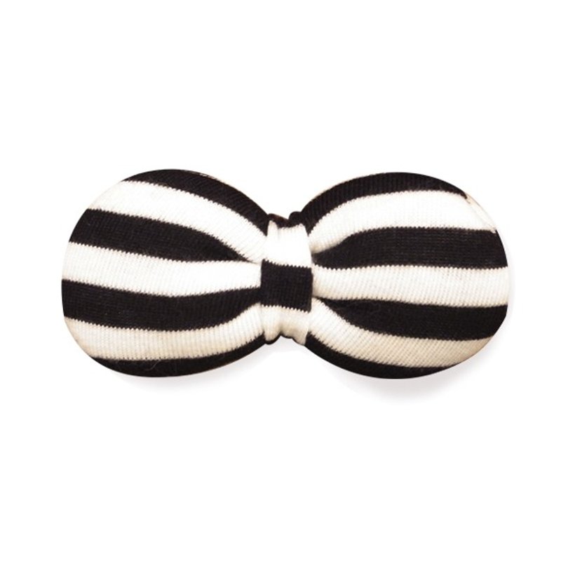 Character organic cotton striped bow multifunction Accessories (classic stripes) - Hair Accessories - Other Materials Black