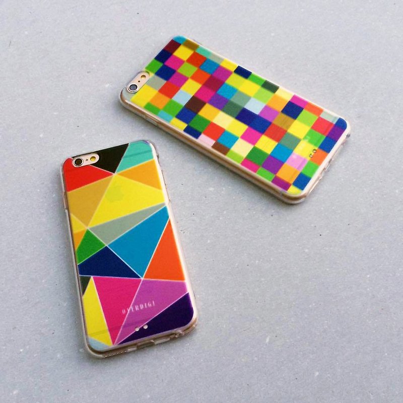 OVERDIGI CANVAS iPhone6(S) Double-coated full-coverage protective shell mosaic color block - Other - Plastic Multicolor