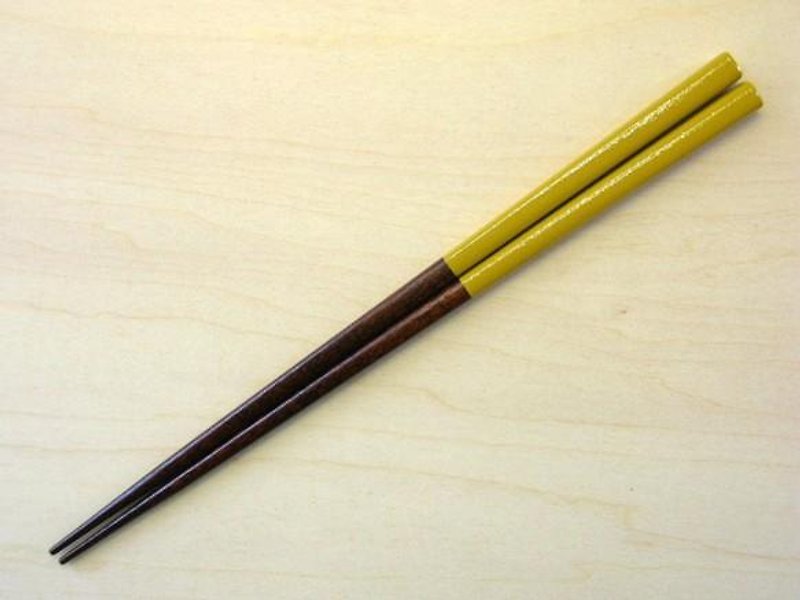 Lacquer chopsticks yellow - ตะเกียบ - ไม้ สีเหลือง