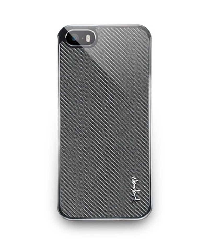 iPhone5 / 5s glass protection back cover - dark gray - อื่นๆ - พลาสติก สีเทา