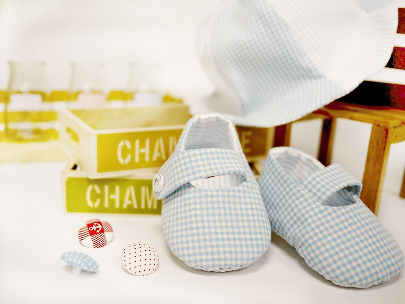 手工嬰兒鞋  BABY彌月禮《紳士格》*[最後1組] - 嬰兒鞋/學步鞋 - 其他材質 白色