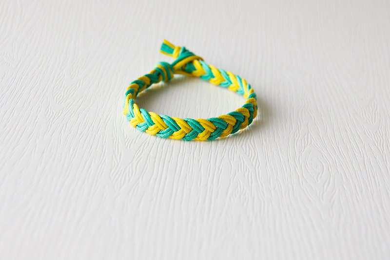 Personality / hand-woven bracelet - Bracelets - Other Materials Yellow