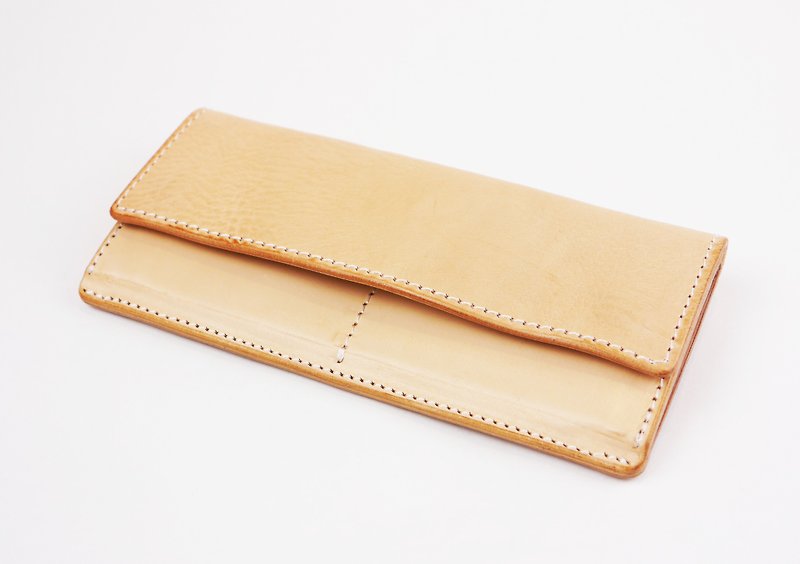 [YuYu] Classic Original Color Handmade Leather Long Clip - Wallets - Genuine Leather 