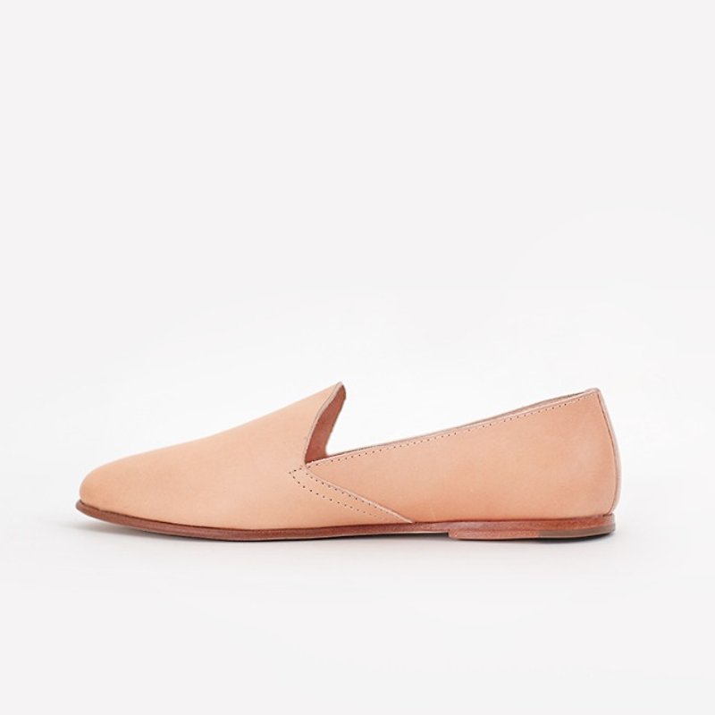 koow loafers loafer leather shoes a pedal colors - รองเท้าอ็อกฟอร์ดผู้หญิง - หนังแท้ สีกากี