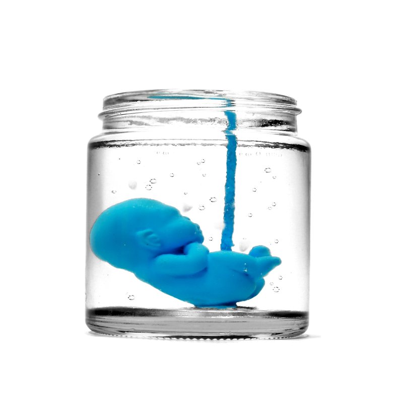 Brainfart55 福馬林系列香氛造型蠟燭-藍色Baby小人 - 香薰蠟燭/燭台 - 蠟 藍色
