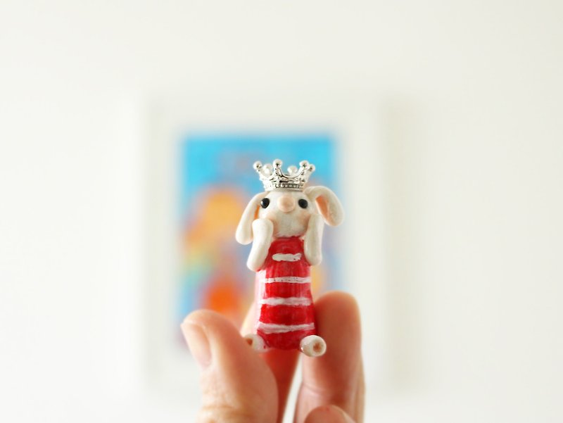 白兔王子項鍊 - 項鍊 - 其他材質 紅色