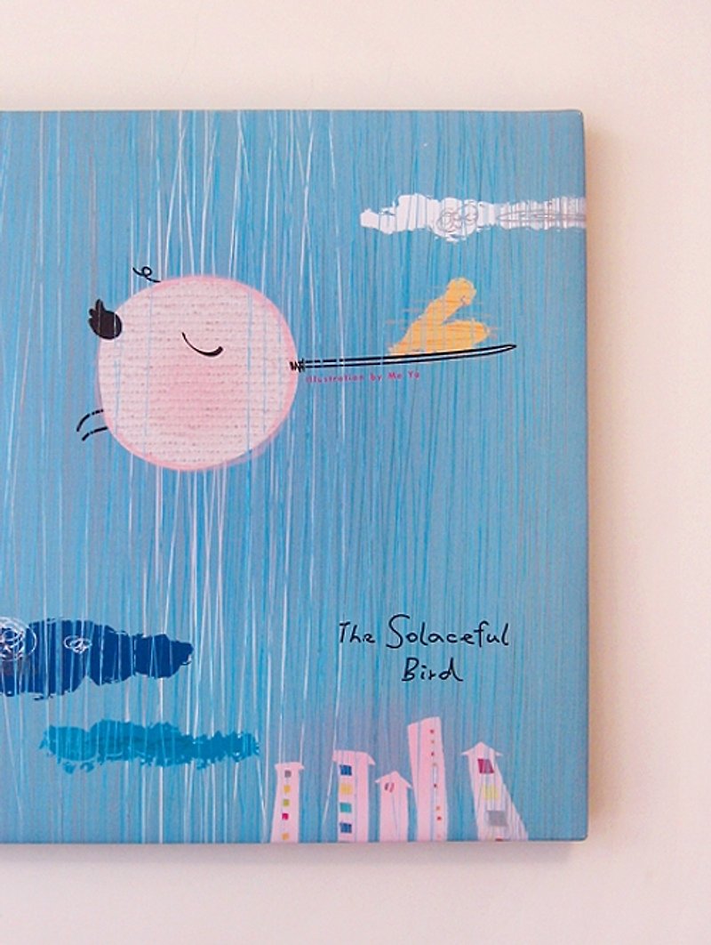 painting. Don't Cry Bird Theme Story-Relax - โปสเตอร์ - วัสดุอื่นๆ สีน้ำเงิน