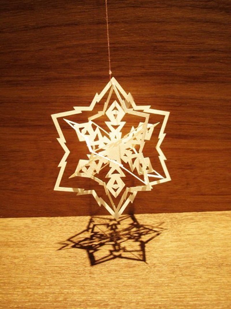 Paper Sculpture Snow Star DIY Kit-no.2 - Wood, Bamboo & Paper - Paper White