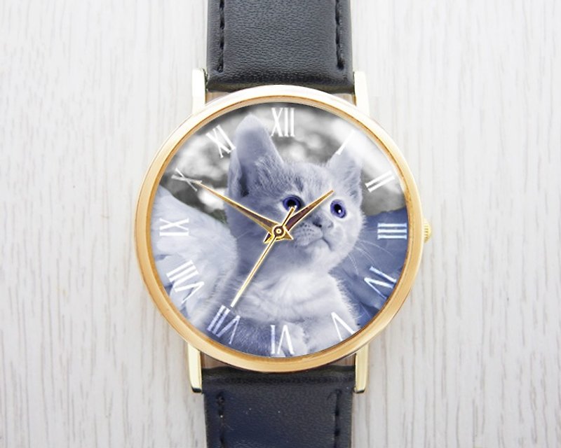 Angel Cat-Women's Watch/Men's Watch/Unisex Watch/Accessories【Special U Design】 - Women's Watches - Other Metals Blue