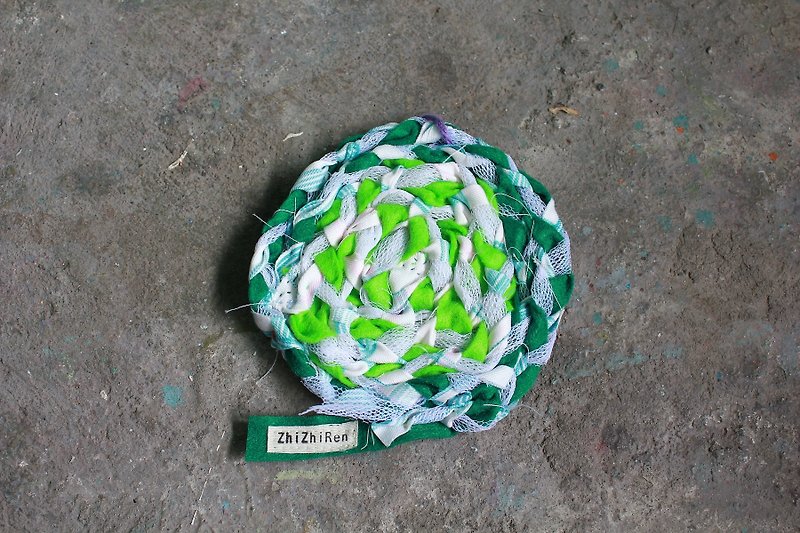 【ZhiZhiRen】織織編織杯墊 - 綠 - コースター - その他の素材 グリーン